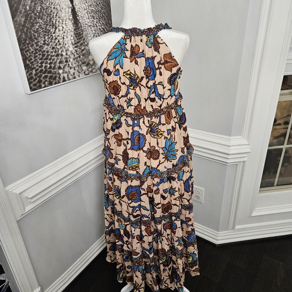 NWT Anthropologie Love The Label Boho Printed Maxi Dress Size XS P 100% cotton - Picture 10 of 13